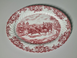 Engels rood Coaching Scenes by Johnson Bros Serveerschaal 35 cm