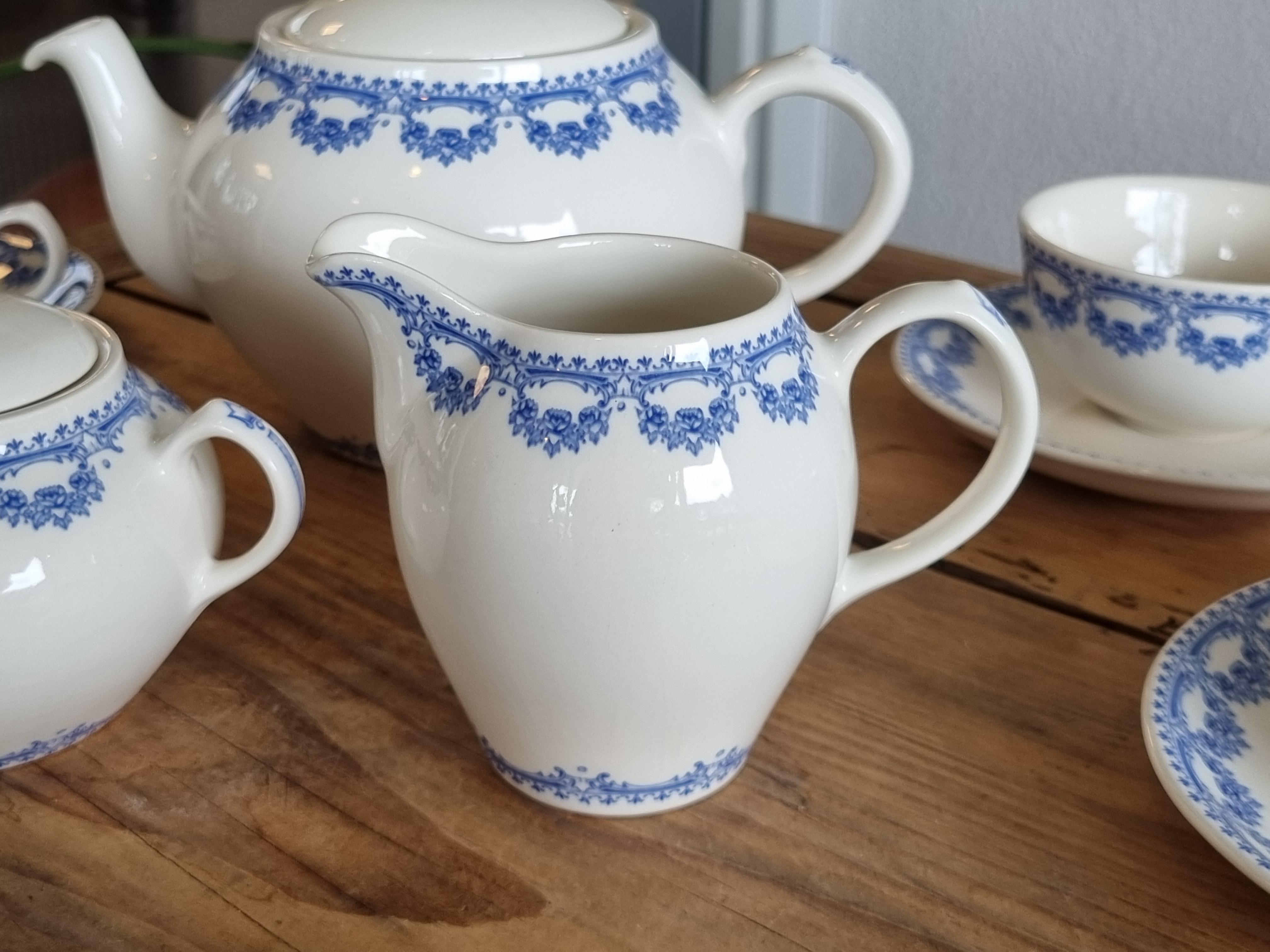 Boch Belgium Carlotta blauw theeservies 6-persoons