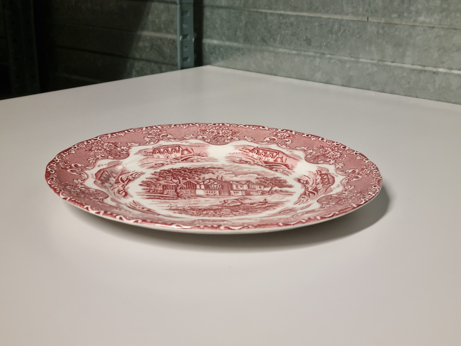 Engels rood Grindley Country Inns plat dinerbord 25 cm