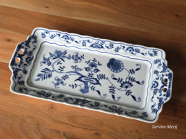 Blue Danube rechthoekige schaal met greepjes 36,5 cm