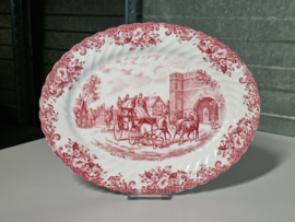 Engels rood Coaching Scenes by Johnson Bros Serveerschaal 31 cm