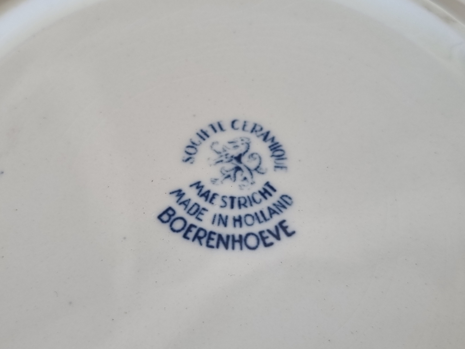 Boerenhoeve blauw Societe Ceramique diep pasta curry bord 23,5 cm