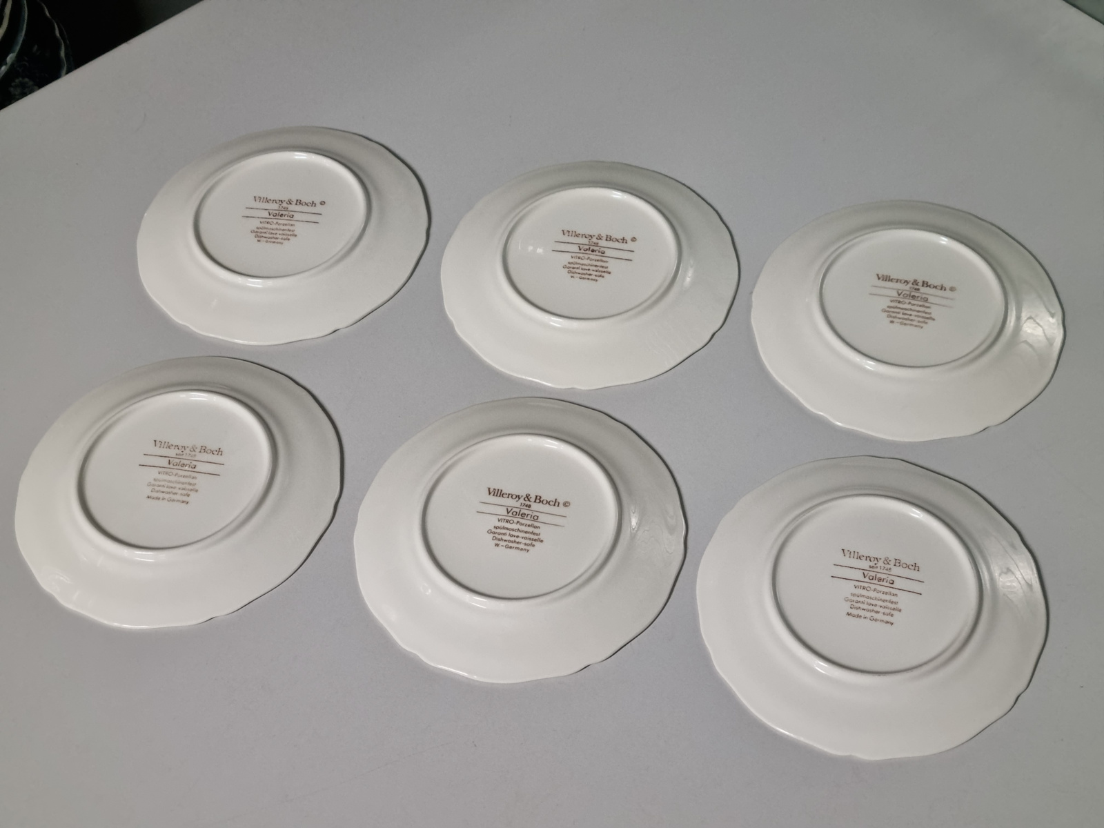 Villeroy en Boch Valeria rood set 6x gebaksbordje