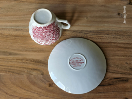 Engels rood British Olde Country Castles Kop en schotel