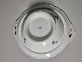 Zwiebelmuster Regout Schaal op voet met greepjes