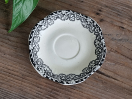 Boerenhoeve Zwart Societe Ceramique Losse schotel voor Espresso kopje 12,5 cm