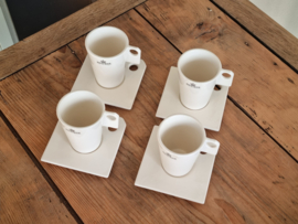Verkocht = Royal Boch Zeosen set 4x Kop en schotel