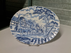Engels blauw Myott Royal Mail ovale serveerschaal 29 cm