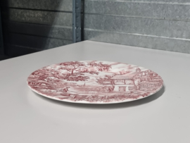 Engels rood The Hunter by Myott diner bord 25 cm