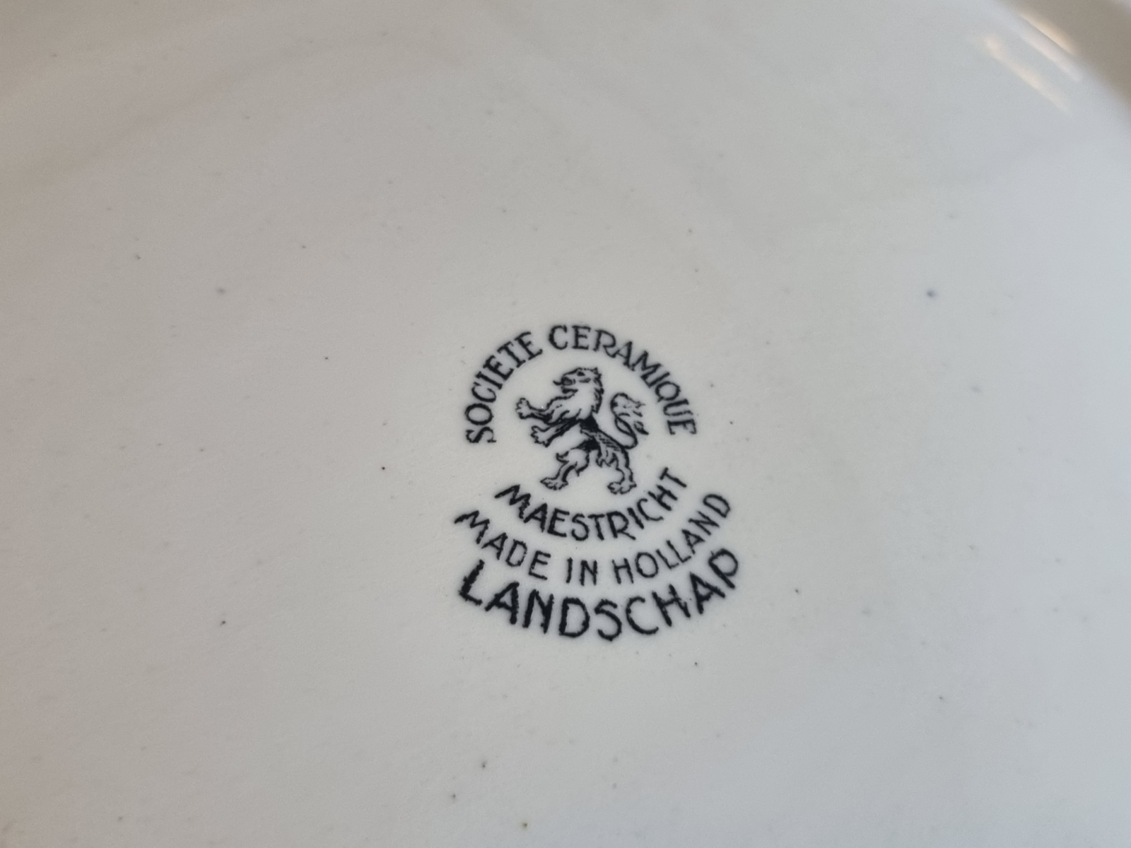 Landschap Zwart Societe Ceramique Gebakschaal Vlaaibord 25 cm