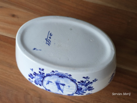Vintage oud Delft ovale vaas 20 cm