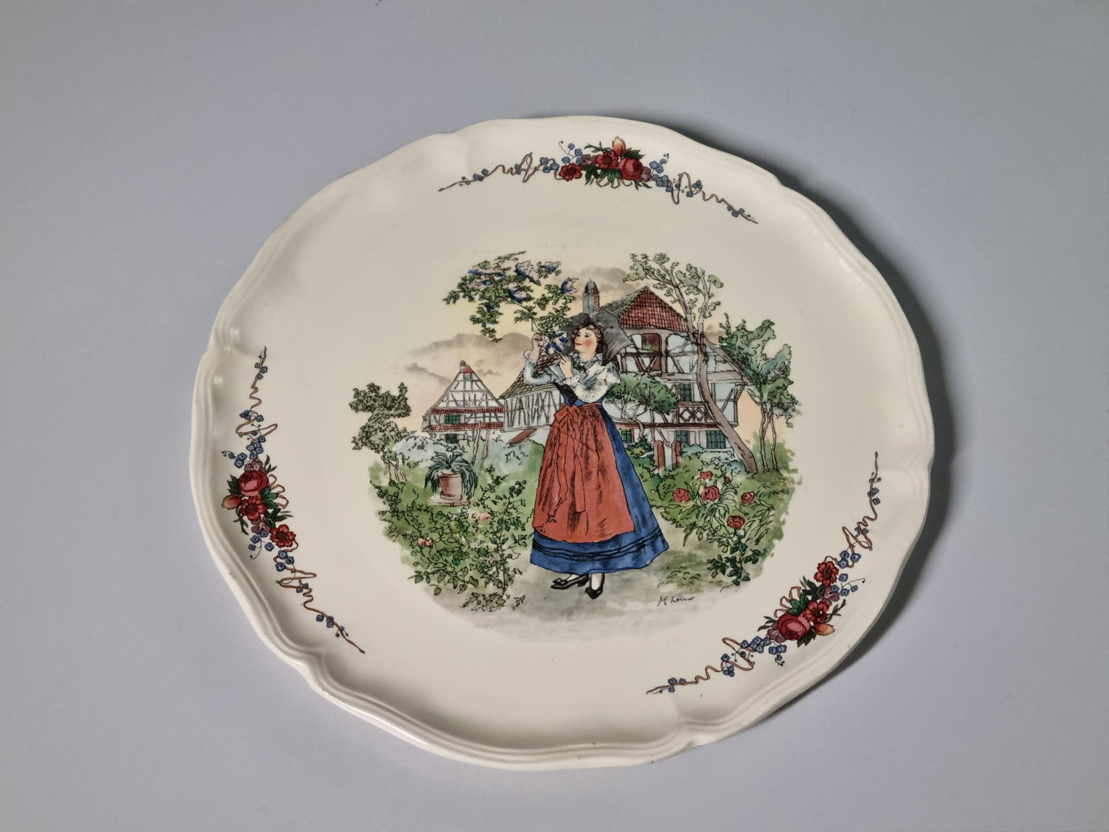 Frans Sarreguemines Obernai Serveerplateau (rond) 34 cm