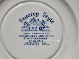 Engels blauw Country Style ontbijtbord 20,5 cm