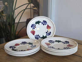 Boerenbont Boch theeservies model Zeeland 8 personen (zwart stempel)