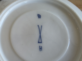 Zwiebelmuster Huttensteinach set 2x kop en schotel (hoekig oortje)