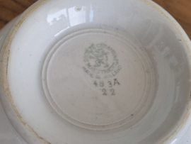 Oud Boerenbont Societe Ceramique 483a Kom op voet 19 cm 2-rings
