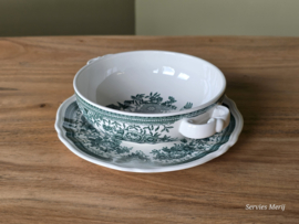 Villeroy en Boch Fasan groen Soepkom met schotel