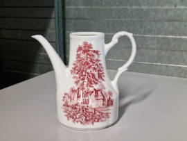 Engels rood Meakin Romantic England koffiepot zonder deksel