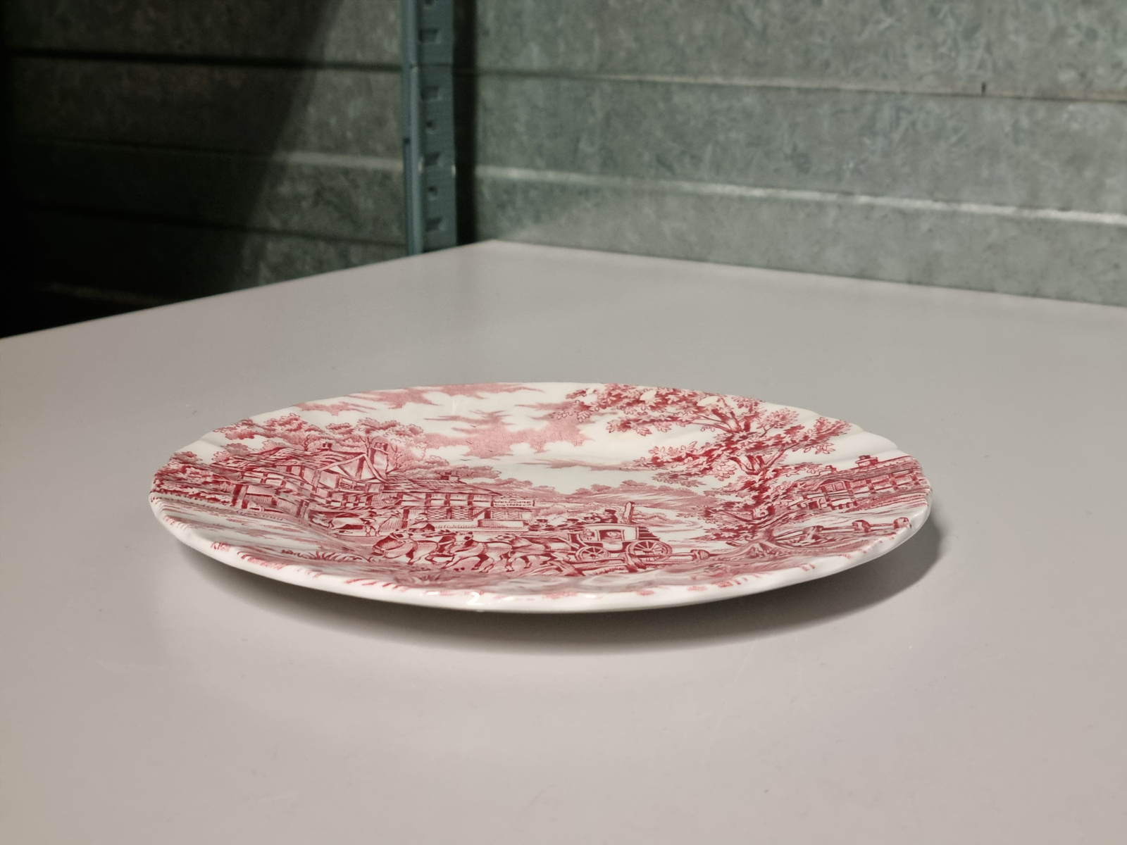 Engels rood Meakin Coaching Days ontbijtbord 20 cm