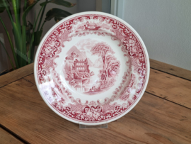 Regout Castillo Old England rood Diep Soep Pasta Bord 23,5 cm