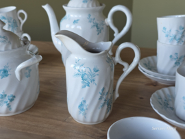 Petrus Regout decor Riva petrol koffieservies 9 personen