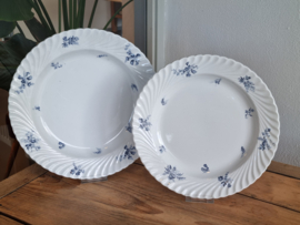 Petrus Regout Riva donker blauw Set 2x serveerbord