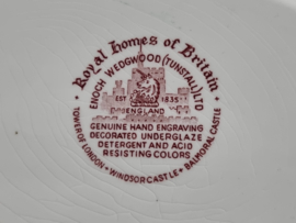 Engels rood Enoch Wedgwood Royal Homes Of Britain ovale schaal 31 cm