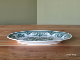 Villeroy en Boch Fasan groen ovale schaal 32 cm
