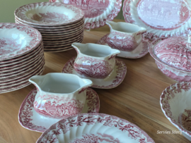 Engels rood Jachtservies Myott's Country Life Eetservies 24 persoons