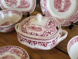 Regout Castillo Old England rood compleet Eetservies 8-pers.