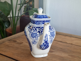 Regout Castillo Old England blauw robuuste Chocoladepot Koffiepot 2 liter