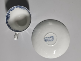 Engels blauw Jachtservies Myott's Country Life set 6x Kop en schotel