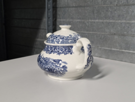 Engels blauw 17th Century England Royal Tudor Ware Staffordshire theepot