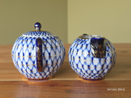 Lomonosov blauw Cobalt Net roomstel (gewone model)