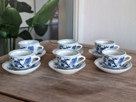 Blue Danube set 6x Espresso kopje met schotel 6,5 cm