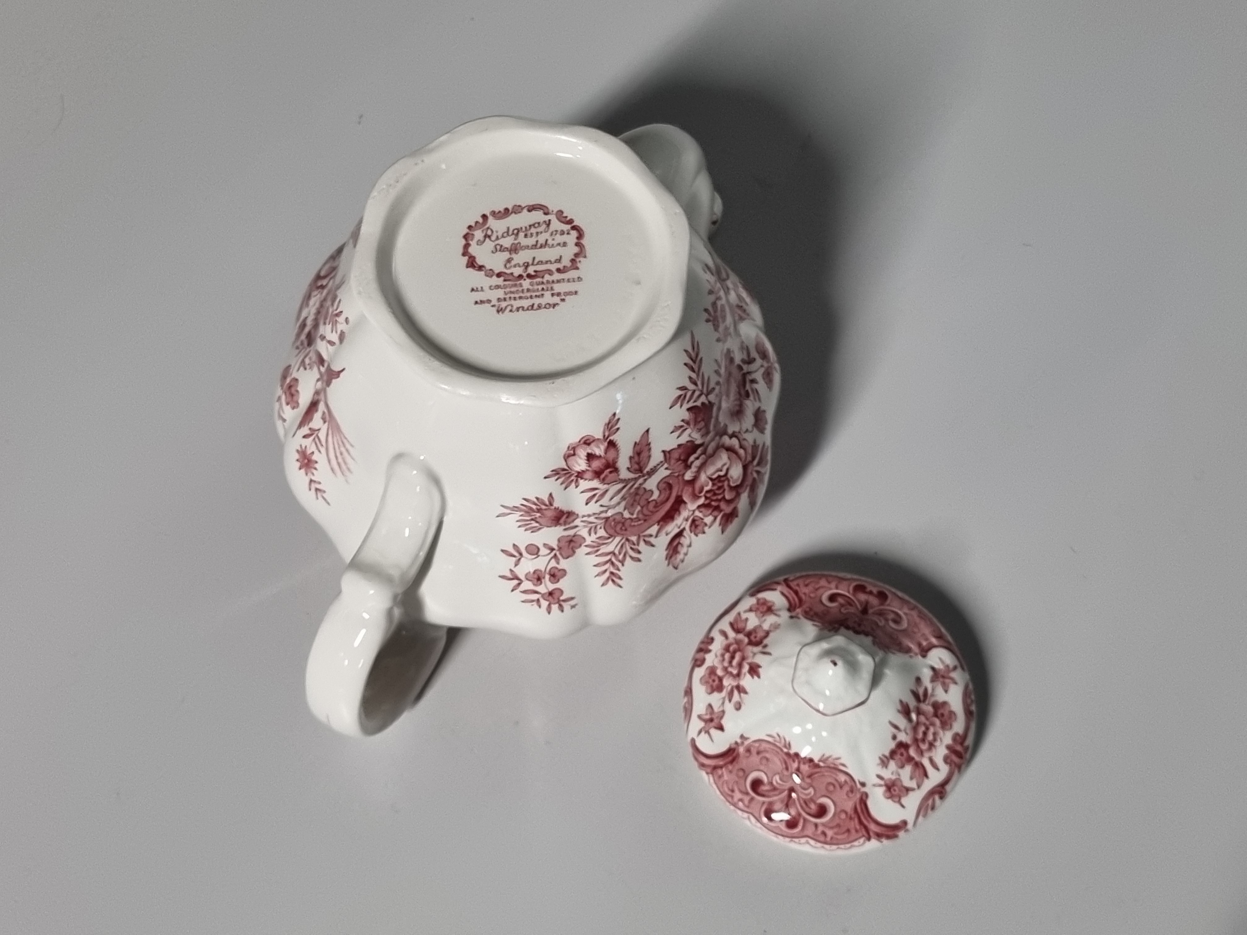 Engels rood Ridgway Windsor Theepot