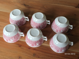 Engels rood Wood & Sons Woodland set 6x kop en schotel