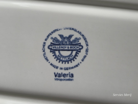 Villeroy en Boch Valeria blauw langwerpige schaal 31,5 cm