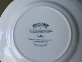Engels blauw Johnson Bros Indies gebakstel 12 personen