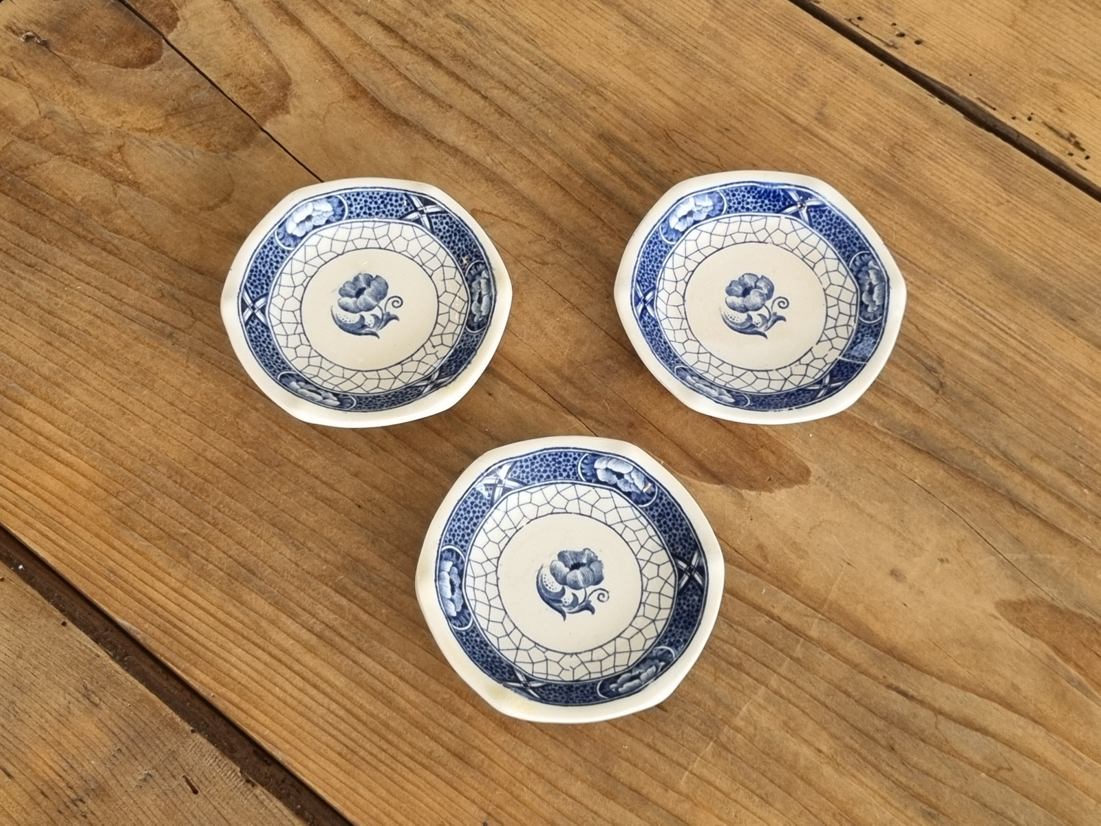 Societe Ceramique Butterflij set van 3x Serveerbordje of Theezakjeslegger