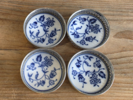 Zwiebelmuster onbekend merk Set 4x Onderzetter 7 cm