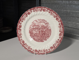 Engels rood Jachtservies Myott's Country Life Pannenkoekenbord 31 cm