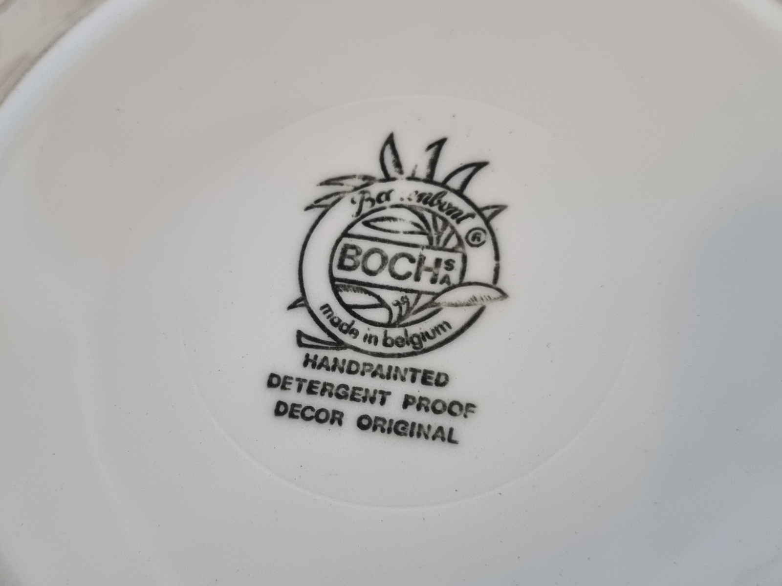 Boerenbont Boch diep pasta curry bord 24,5 cm (zwarte stempel)