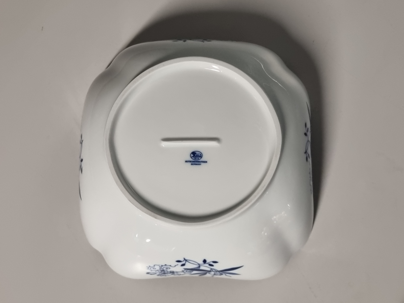 Zwiebelmuster Hutschenreuther hoge vierkante schaal 25 cm