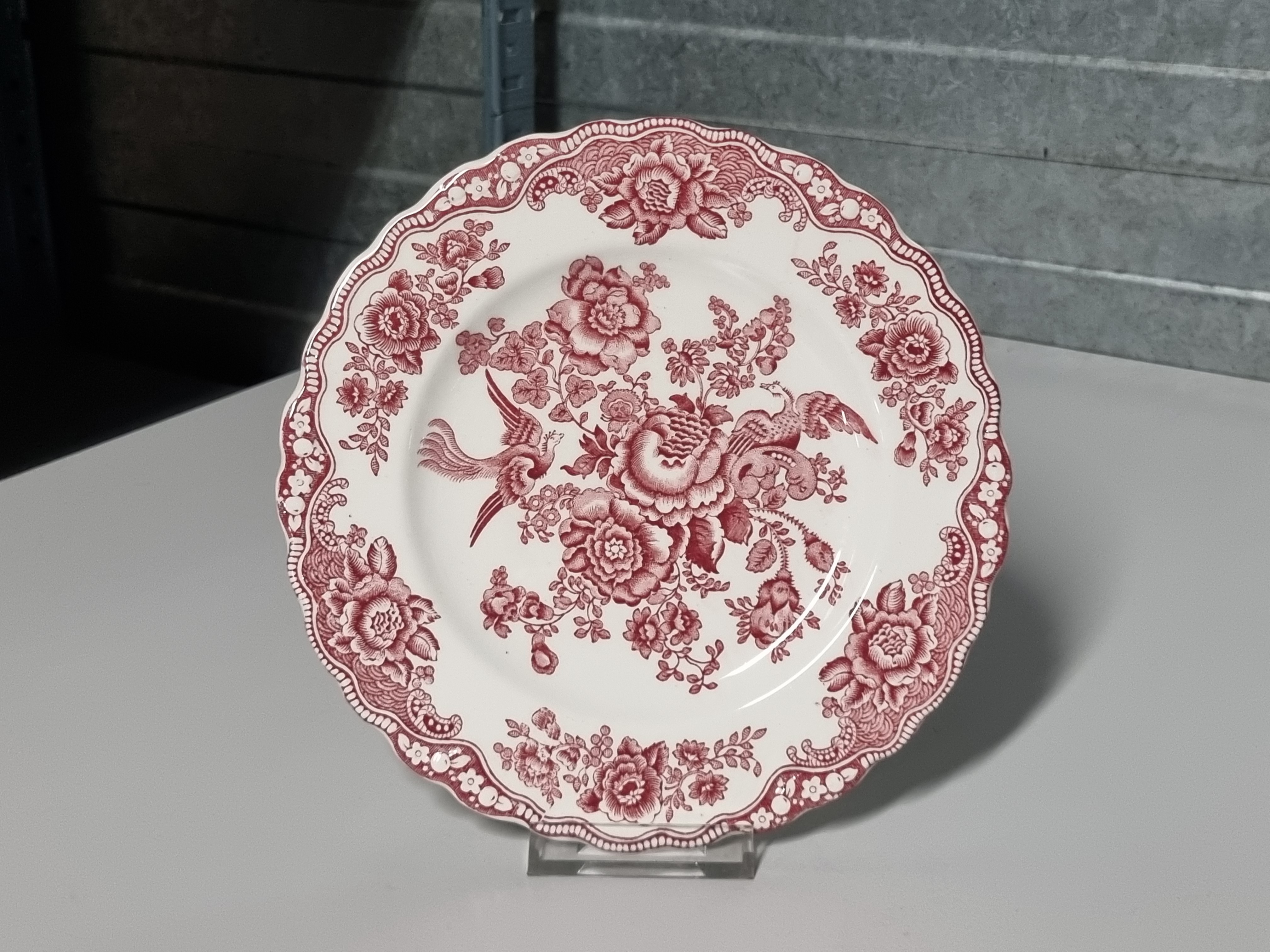 Engels rood Crown Ducal Bristol Ontbijtbordje 20 cm