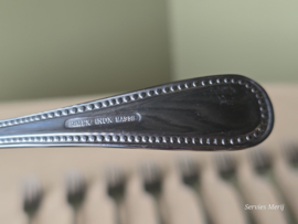 Visbestek set Inox parelrand 11 personen 23 delen