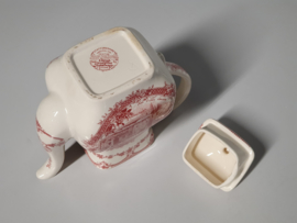 Engels rood Staffordshire Koffie-Theepot