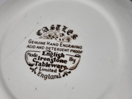 Engels bruin English Ironstone Tableware (EIT) Castles set 4x onderzetter 11,5 cm