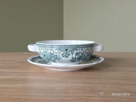 Villeroy en Boch Fasan groen Soepkom met schotel