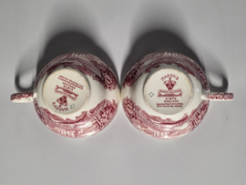 Engels Mason's Vista rood set 2x grote chocolademokken